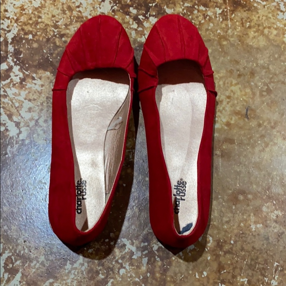 Red Slip on Sandals